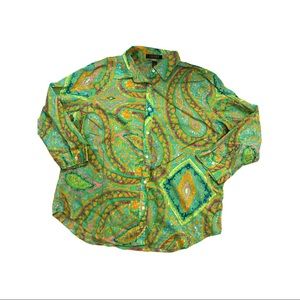 RALPH LAUREN PATTERNED BLOUSE XL
